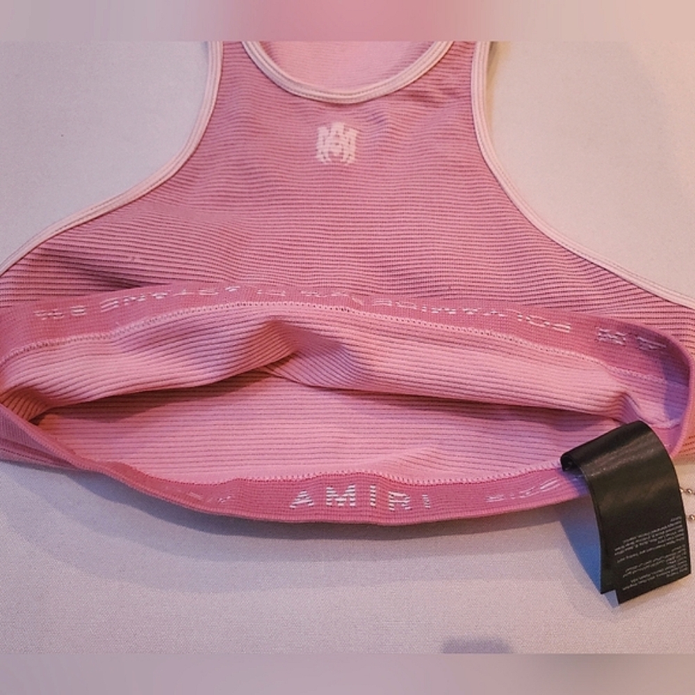 NWD$590 AMIRI Ma Embroidered Seamless Racerback Bra Sz XS/ Small - Picture 5 of 15